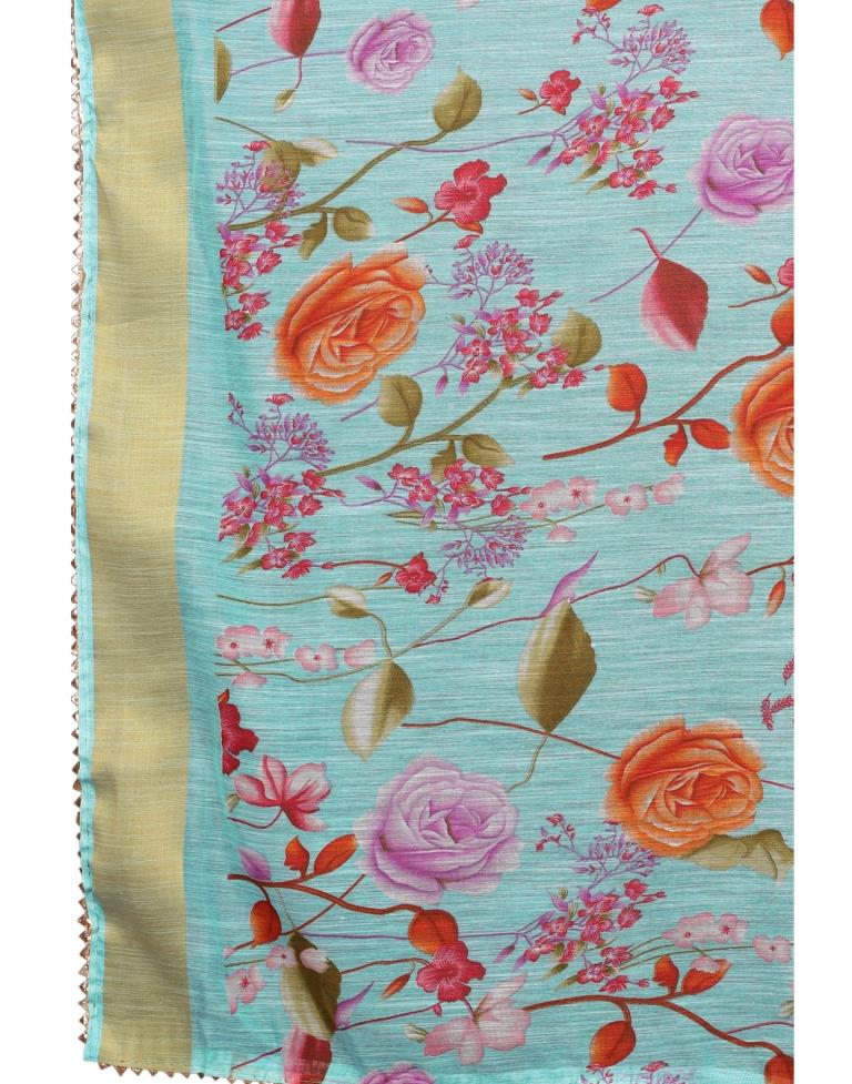 Immaculate Blue Cotton Saree | Sudathi