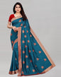 Blue Silk Embroidered Silk Saree | Sudathi