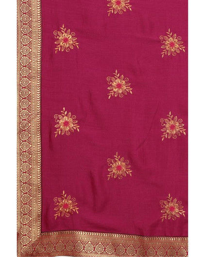 Pink Silk Embroidered Silk Saree | Sudathi