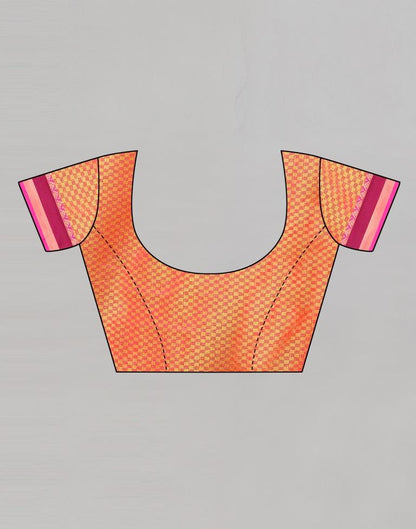 Orange Hand Weaving Cotton Saree | Sudathi