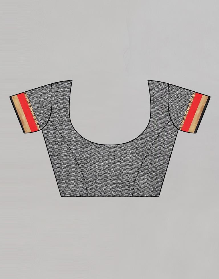 Grey Hand Weaving Cotton Saree | Sudathi