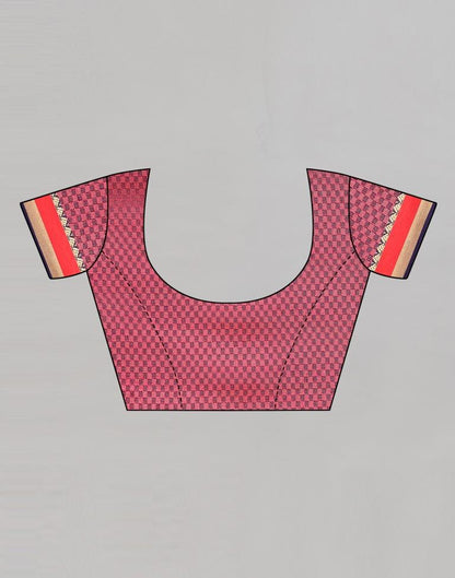 Rose Pink Hand Weaving Cotton Saree | Sudathi