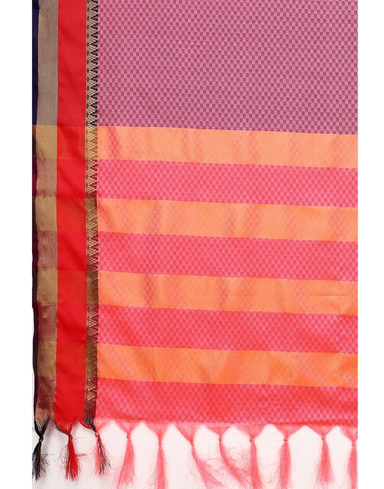Rose Pink Hand Weaving Cotton Saree | Sudathi