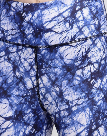 Blue Coloured Printed Lycra Sportswear | Leemboodi