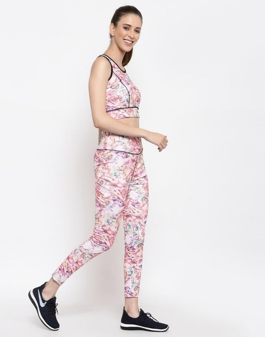 Multicolored Coloured Printed Lycra Sportswear | Leemboodi