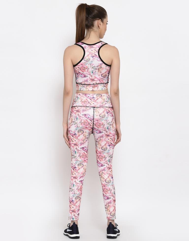 Multicolored Coloured Printed Lycra Sportswear | Leemboodi