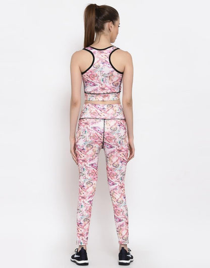 Multicolored Coloured Printed Lycra Sportswear | Leemboodi