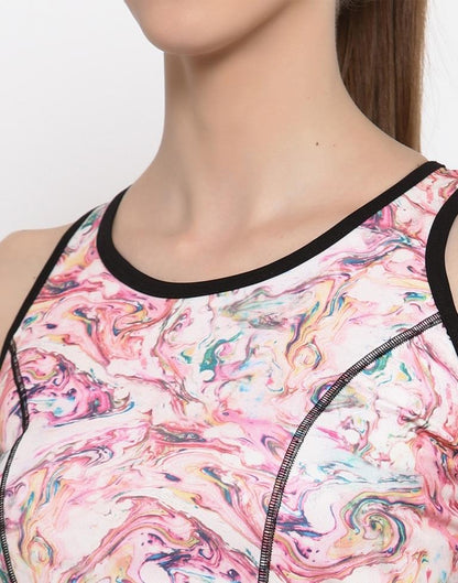 Multicolored Coloured Printed Lycra Sportswear | Leemboodi