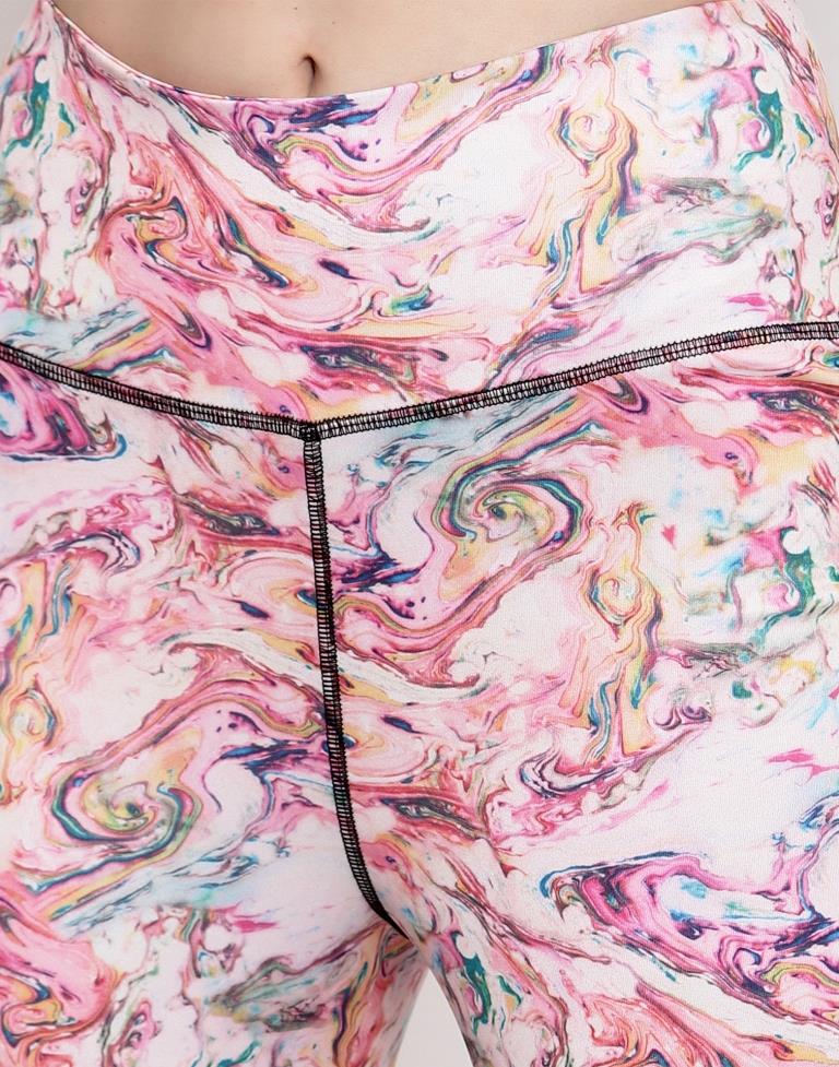 Multicolored Coloured Printed Lycra Sportswear | Leemboodi