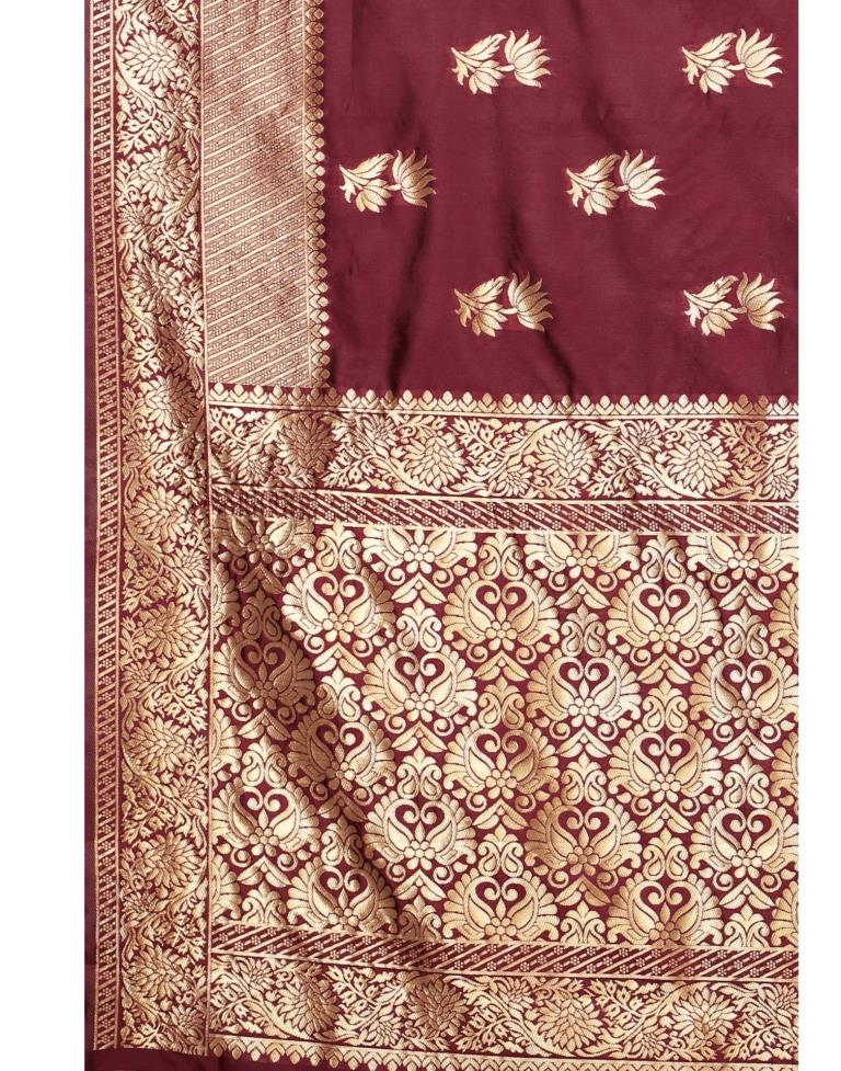 Maroon Banarasi Saree | Sudathi