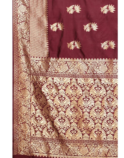 Maroon Banarasi Saree | Sudathi