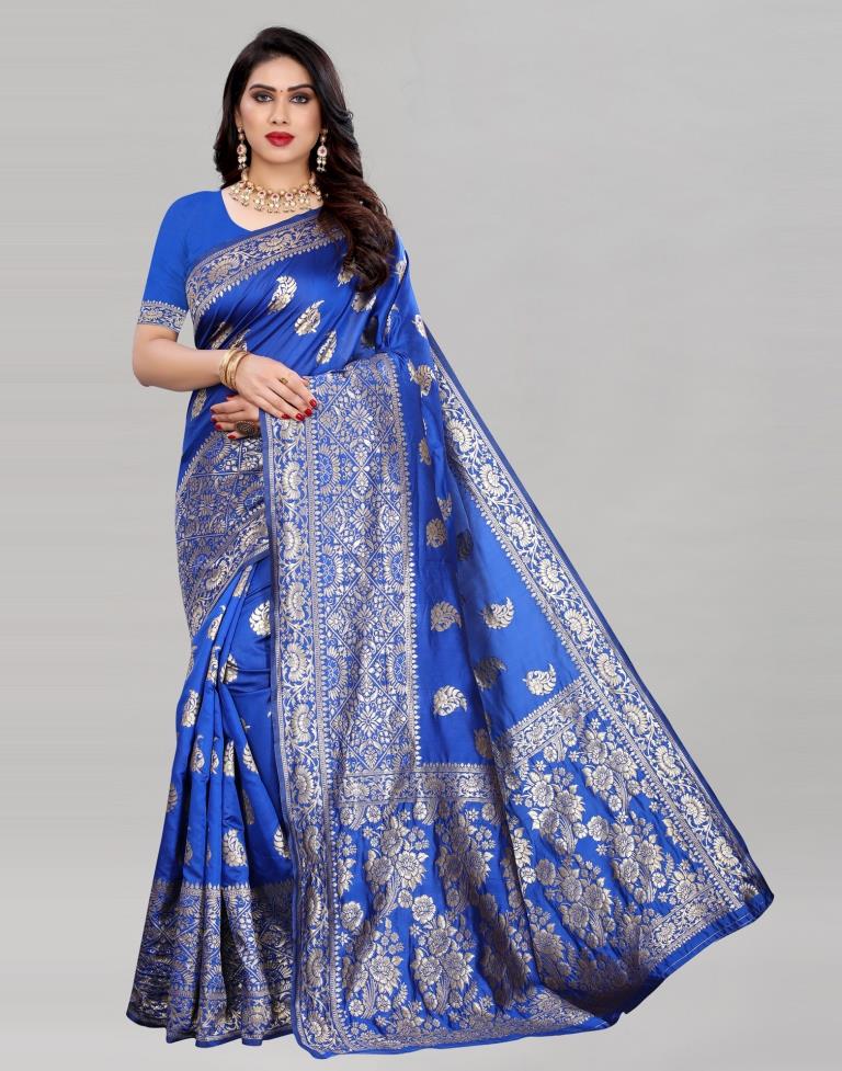 Royal Blue Banarasi Saree | Sudathi