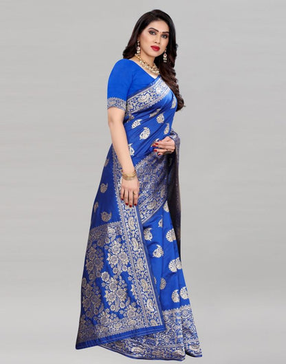 Royal Blue Banarasi Saree | Sudathi