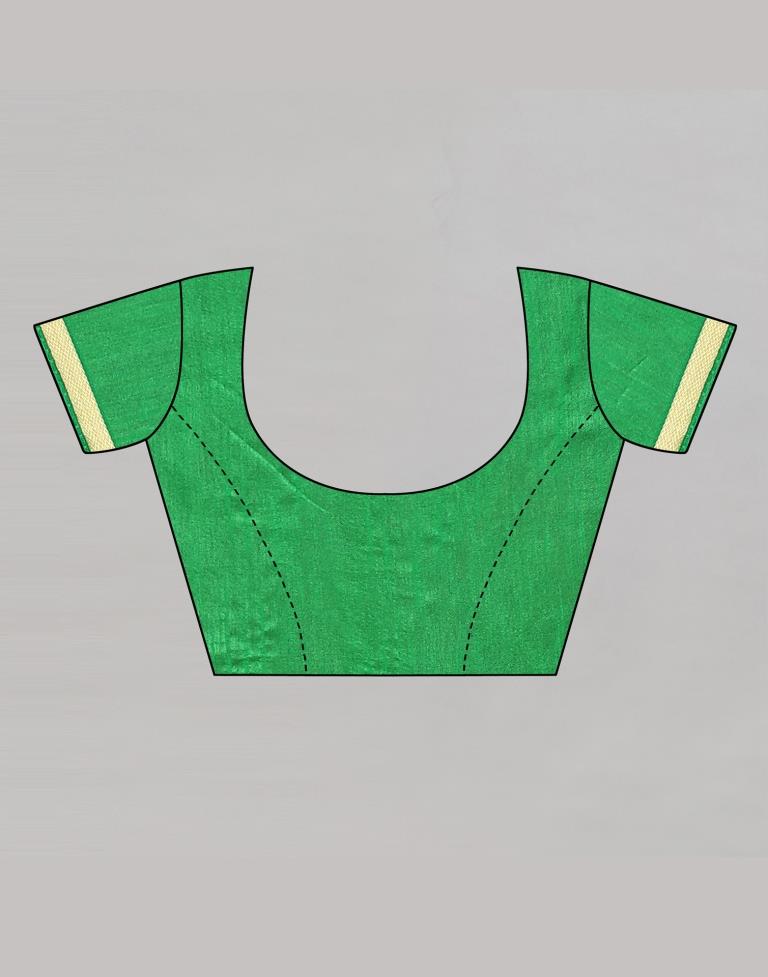 Favourable Green Printed Saree | Sudathi