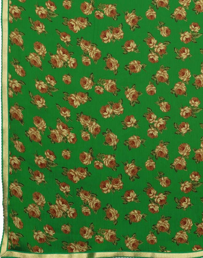 Favourable Green Printed Saree | Sudathi