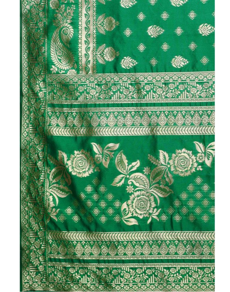 Beautiful Green Banarasi Saree | Sudathi
