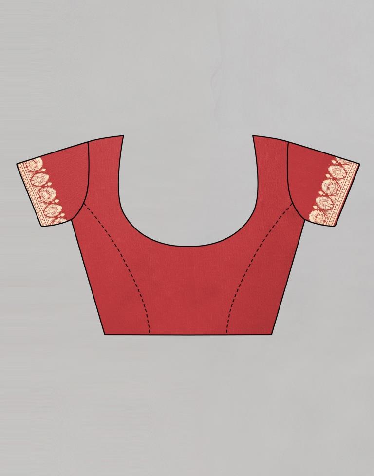 Voguish Red Banarasi Saree | Sudathi