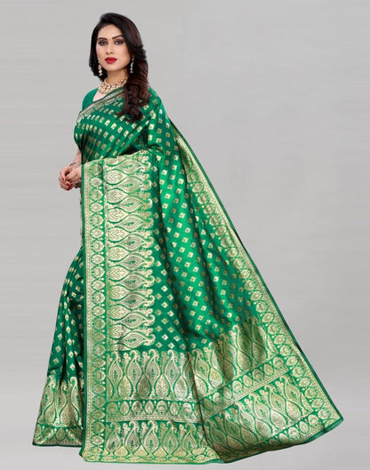 Attractive Green Banarasi Saree | Sudathi