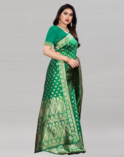 Attractive Green Banarasi Saree | Sudathi