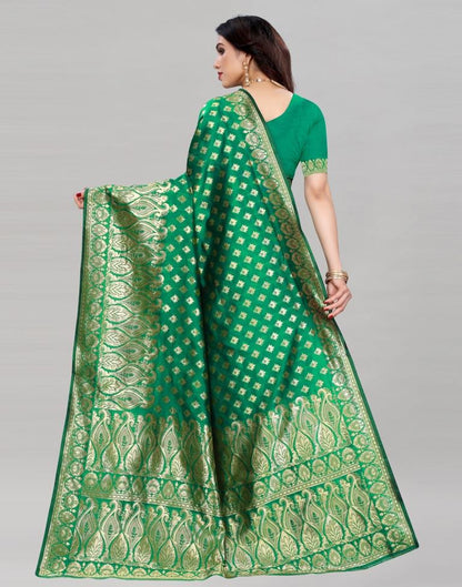 Attractive Green Banarasi Saree | Sudathi