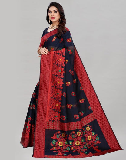 Distinctive Blue Cotton Saree | Sudathi