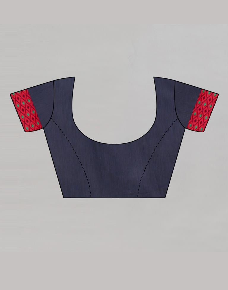 Distinctive Blue Cotton Saree | Sudathi