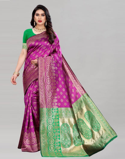 Sensuous Purple Banarasi Saree | Sudathi