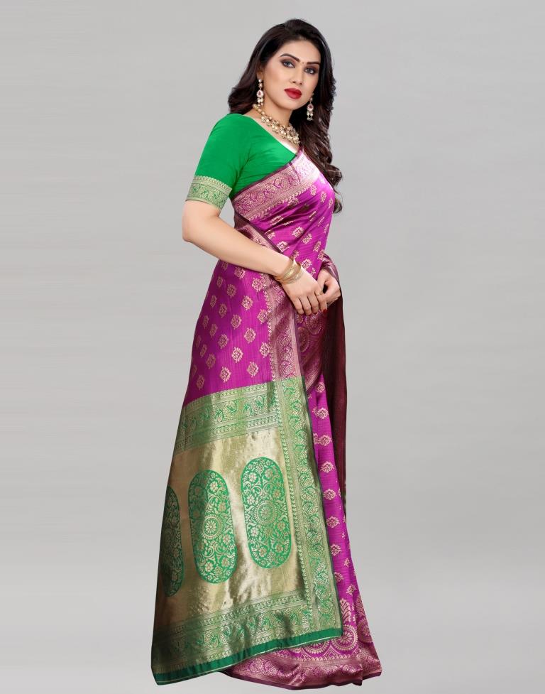 Sensuous Purple Banarasi Saree | Sudathi