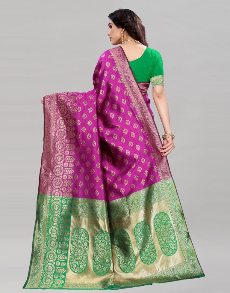 Sensuous Purple Banarasi Saree | Sudathi