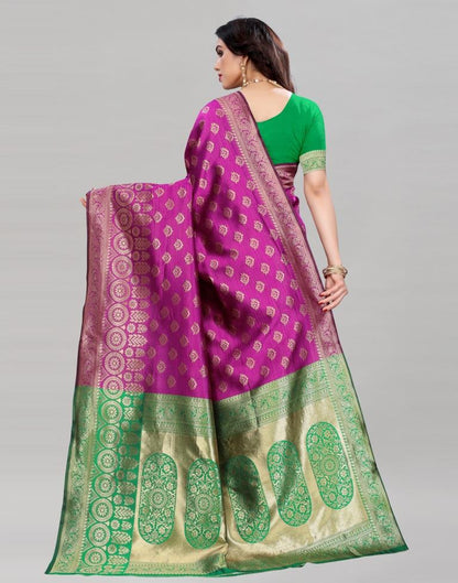 Sensuous Purple Banarasi Saree | Sudathi