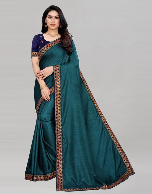 Pine Green Silk Saree | Sudathi