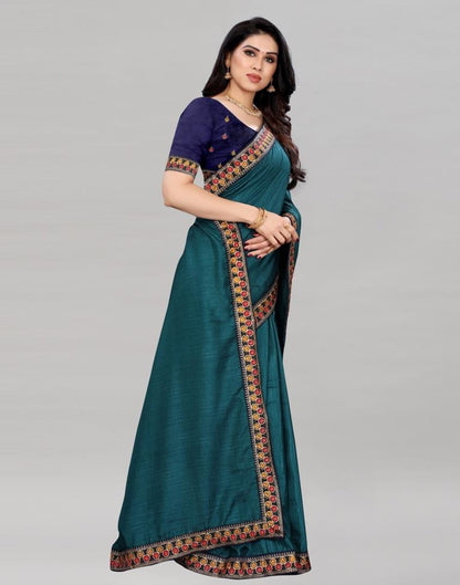 Pine Green Silk Saree | Sudathi