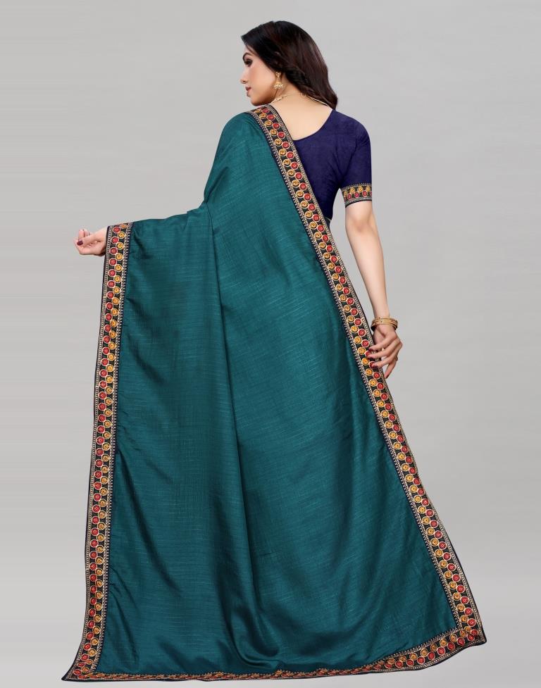 Pine Green Silk Saree | Sudathi
