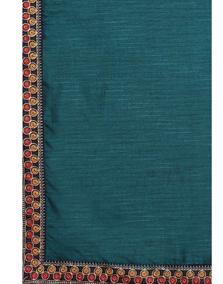 Pine Green Silk Saree | Sudathi