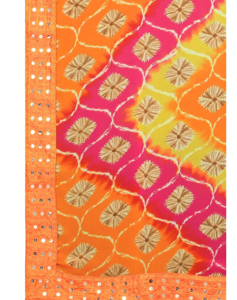 Turmeric Yellow Bandhani Saree | Sudathi