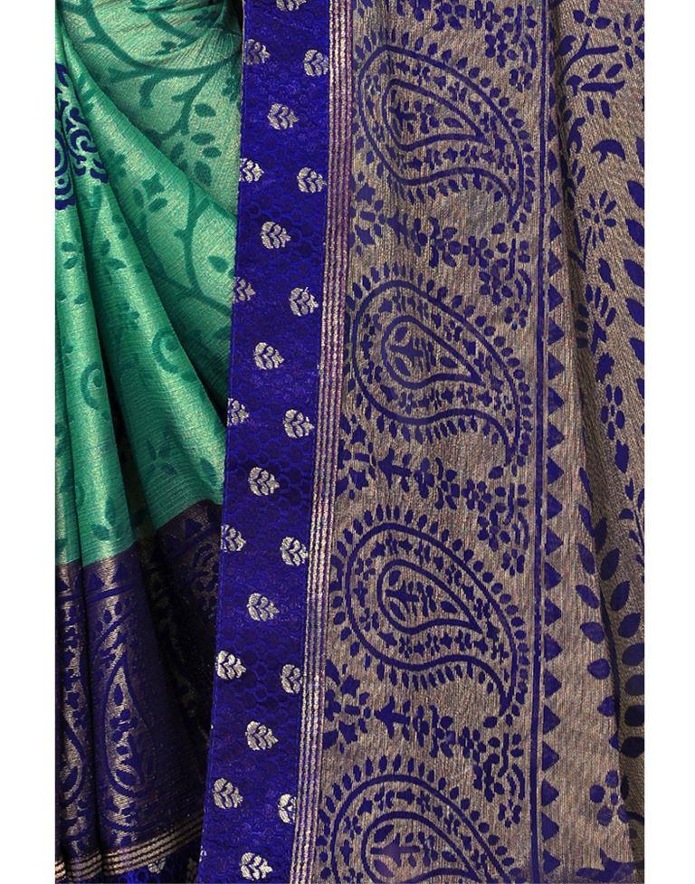 Persian Green Brasso Saree | Sudathi