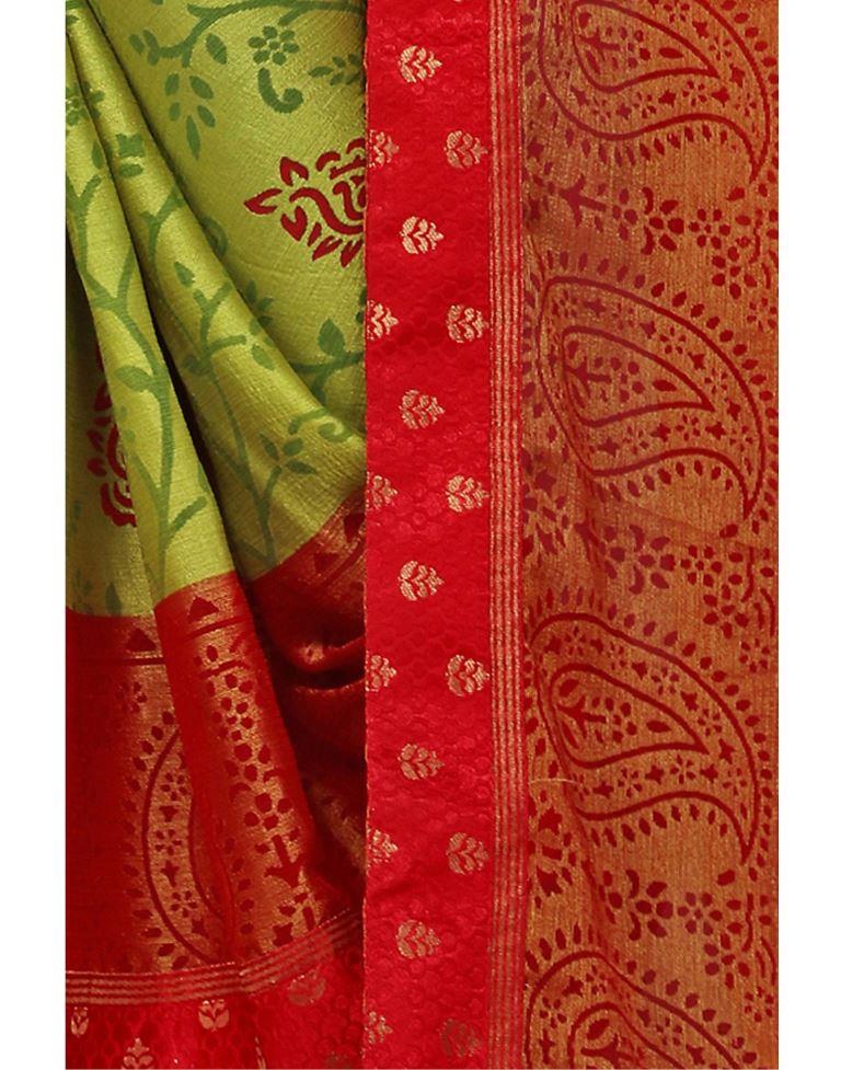 Pear Green Brasso Saree | Sudathi