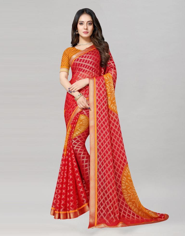 Red Brasso Saree | Sudathi
