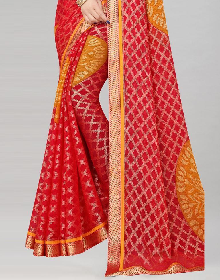 Red Brasso Saree | Sudathi