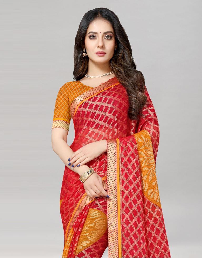 Red Brasso Saree | Sudathi