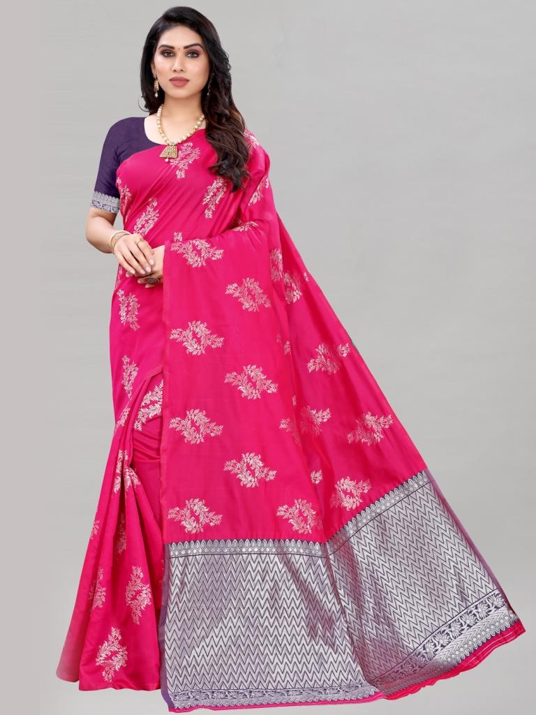 Pink Silk Jacquard Saree | Sudathi