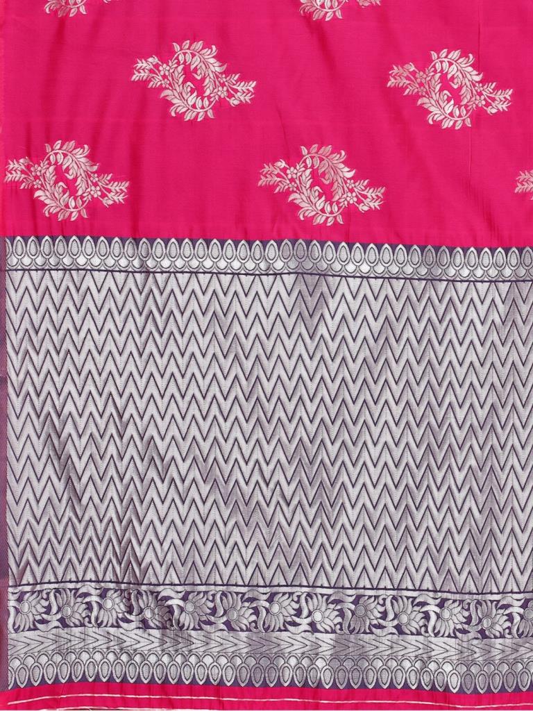 Pink Silk Jacquard Saree | Sudathi