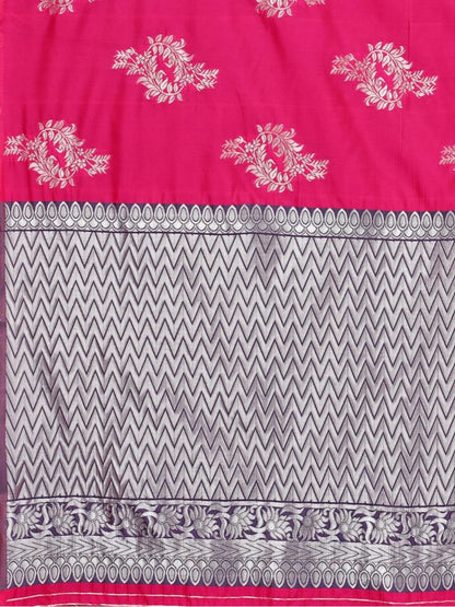 Pink Silk Jacquard Saree | Sudathi