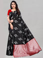 Black Silk Jacquard Saree | Sudathi
