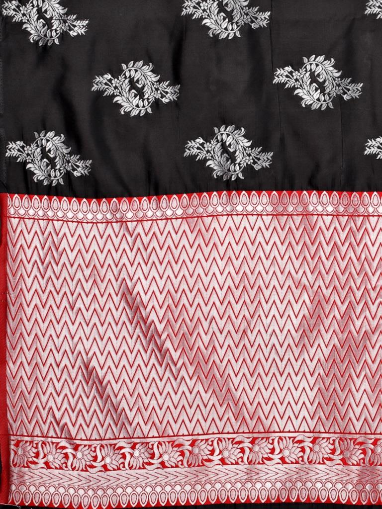 Black Silk Jacquard Saree | Sudathi