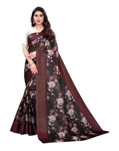 Black Cotton Saree | Sudathi