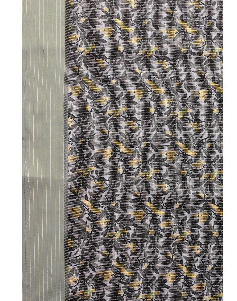 Grey Cotton Saree | Sudathi