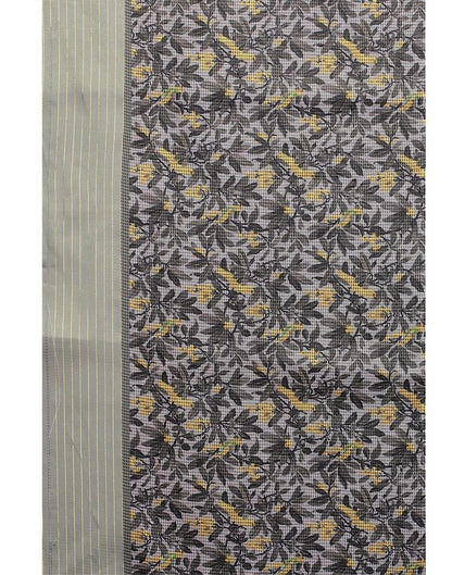 Grey Cotton Saree | Sudathi