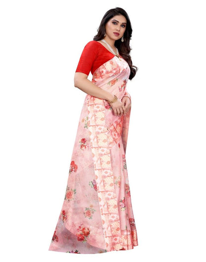 Rose Pink Cotton Saree | Sudathi