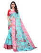 Sky Blue Cotton Saree | Sudathi